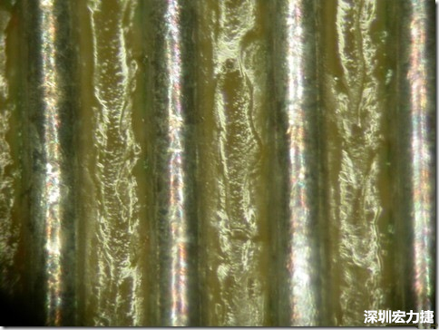 經(jīng)過168小時的高溫高濕環(huán)境實驗后，此錫膏的SIR最低還可達(dá)到150,000,000 ohms，取LOG10為108.176，此錫膏的SIR雖然比較低，但是吃錫狀況明顯好很多，只是助焊劑明顯殘留